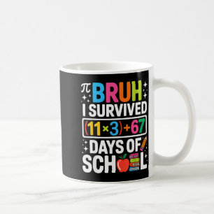 Ik heb 100 dagen school overleefd Bruh Groovy wisk Koffiemok