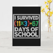 Ik heb 100 dagen school overleefd Grappige wiskund Kaart (Gele Bloem)