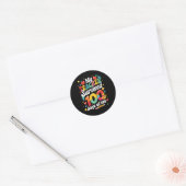 Ik heb 100 dagen school overleefd, het is prima im ronde sticker (Envelop)