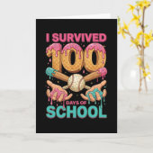 Ik heb 100 dagen school overleefd, ijs druppel kaart (Gele Bloem)