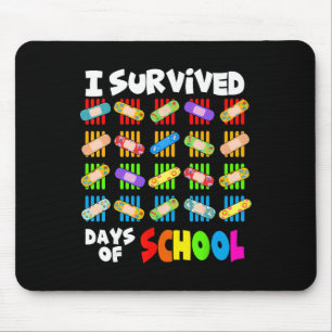 Ik heb 100 dagen school overleefd leraar en kinder muismat