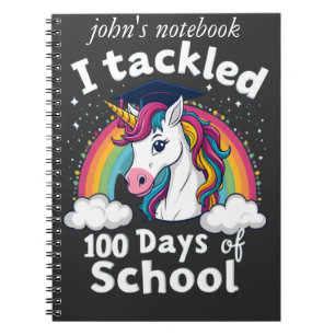 Ik heb 100 dagen School Unicorn Design aangepakt Notitieboek