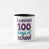 Ik heb 100 dagen School Unicorn Design overleefd Mok (Midden)
