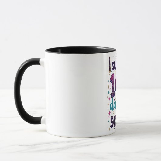 Ik heb 100 dagen School Unicorn Design overleefd Mok (Links)