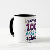 Ik heb 100 dagen School Unicorn Design overleefd Mok (Voorkant links)