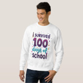 Ik heb 100 dagen School Unicorn Design overleefd Trui (Voorkant volledig)