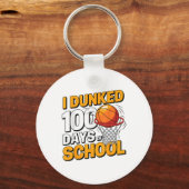 Ik heb 100 dagen schoolbasketbal 100e dag b sleutelhanger (Voorkant)