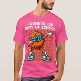 Ik heb 100 dagen schoolbasketbal 100e dag geduwd t-shirt