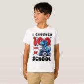 Ik heb 100 dagen schooldinosaurustruck Kinder verp T-shirt (Voorkant volledig)