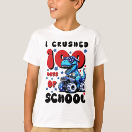 Ik heb 100 dagen schooldinosaurustruck Kinder verp T-shirt