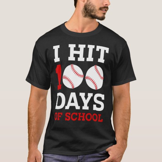 Ik heb 100 dagen schoolhonkbal op 100e dag gehoude t-shirt (Voorkant)