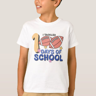 Ik Heb 100 Dagen Schoolplezier Overwonnen met Foot T-shirt
