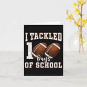 Ik heb 100 dagen schoolvoetbal aangepakt 100e dag  kaart (Gele Bloem)