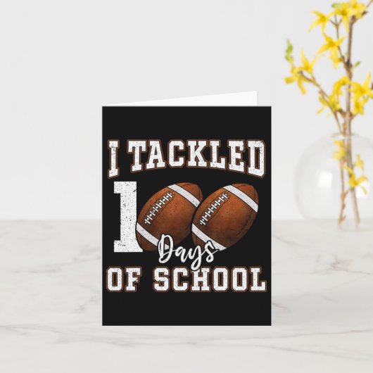 Ik heb 100 dagen schoolvoetbal aangepakt 100e dag  kaart (Gele Bloem)