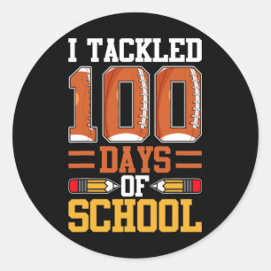 Ik heb 100 dagen schoolvoetbal aangepakt 100ste da ronde sticker