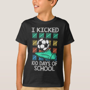 Ik heb 100 dagen schoolvoetbal speler sport 1 gesc t-shirt