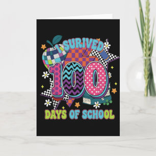 Ik heb 100 dagen terug naar school kleurrijk overl kaart