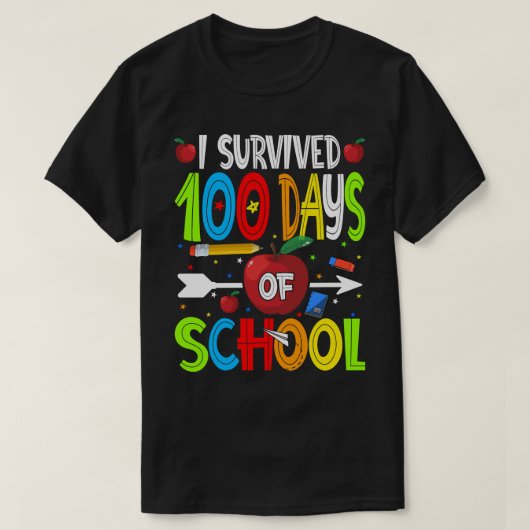Ik heb 100 dagen van de 100e getogen op school. t-shirt (Design voorkant)