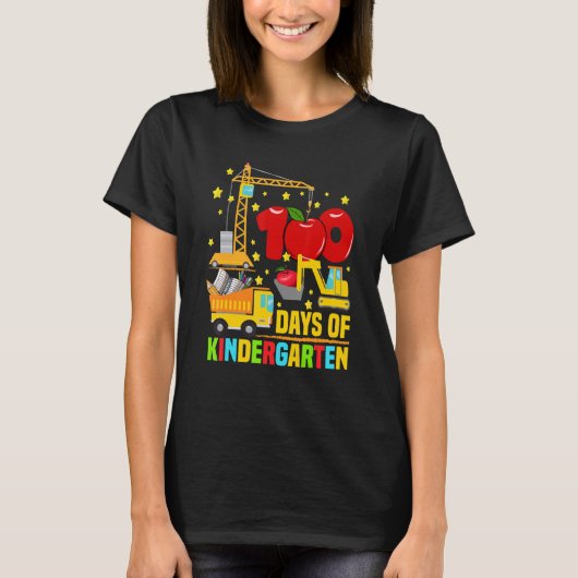 Ik heb 100 dagen van de Kindergarten Construction T-shirt (Voorkant)
