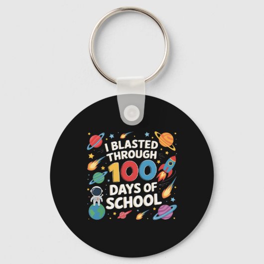 Ik heb 100 dagen van de School Astronaut Spa doorg Sleutelhanger (Voorkant)
