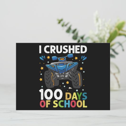 Ik heb 100 dagen van de schoolmonster Truck Boys o Kaart (Staand voorkant)