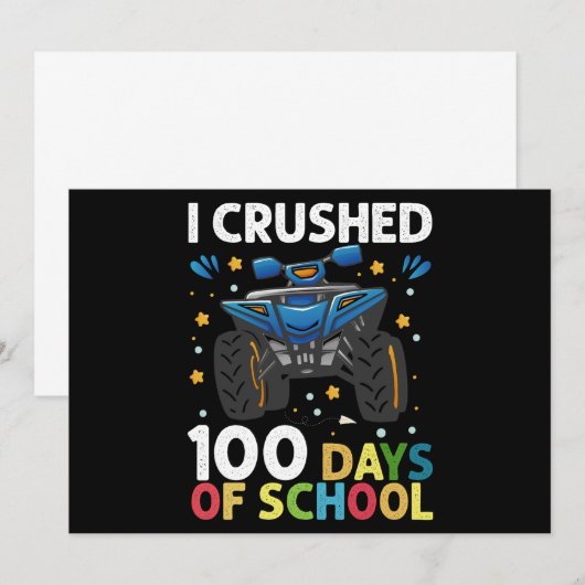 Ik heb 100 dagen van de schoolmonster Truck Boys o Kaart (Voorkant / Achterkant)