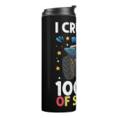 Ik heb 100 dagen van de schoolmonster Truck Boys o Thermosbeker (Gedraaid links)
