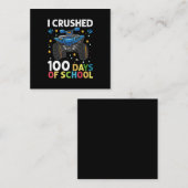 Ik heb 100 dagen van de schoolmonster Truck Boys o Vierkante Visitekaartje (Voorkant / Achterkant)
