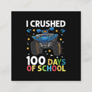 Ik heb 100 dagen van de schoolmonster Truck Boys o Vierkante Visitekaartje