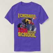 Ik heb 100 dagen van de schoolMonster Truck Boys v T-shirt (Design voorkant)