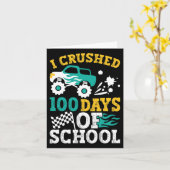 Ik heb 100 dagen van de schoolMonster Truck Kinder Kaart (Gele Bloem)