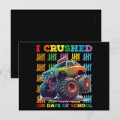 Ik heb 100 dagen van de schoolMonster Truck oversp Briefkaart (Voorkant / Achterkant)