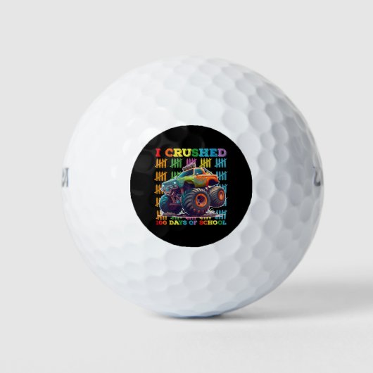 Ik heb 100 dagen van de schoolMonster Truck oversp Golfballen (Voorkant)