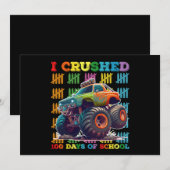 Ik heb 100 dagen van de schoolMonster Truck oversp Kaart (Voorkant / Achterkant)