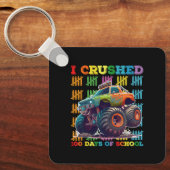 Ik heb 100 dagen van de schoolMonster Truck oversp Sleutelhanger (Voorkant)