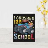 Ik heb 100 dagen van de schoolMonster Tuck Happy 1 Kaart (Gele Bloem)