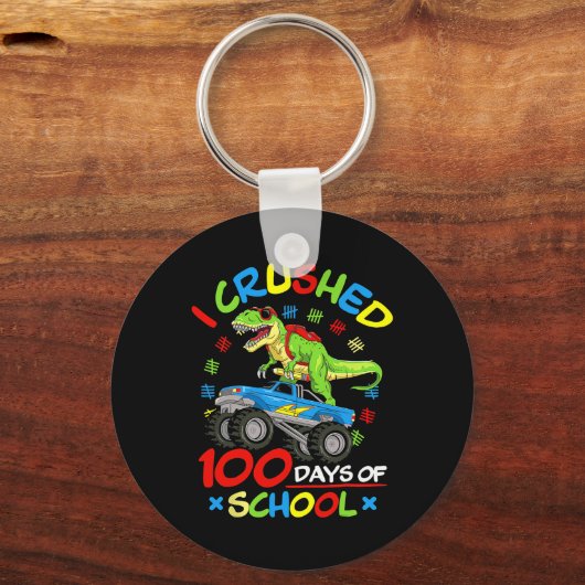 Ik heb 100 dagen van de schoolpleistertruck oversp sleutelhanger (Voorkant)