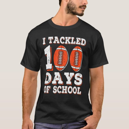Ik heb 100 dagen van het Amerikaanse Football op s T-shirt (Voorkant)