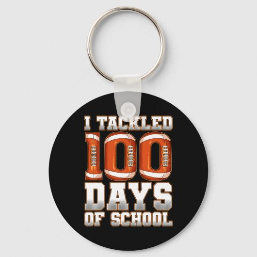 Ik heb 100 dagen van het Football van de school aa Sleutelhanger (Voorkant)