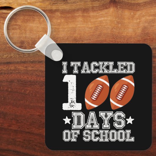 Ik heb 100 dagen van het Football van de School be Sleutelhanger (Voorkant)