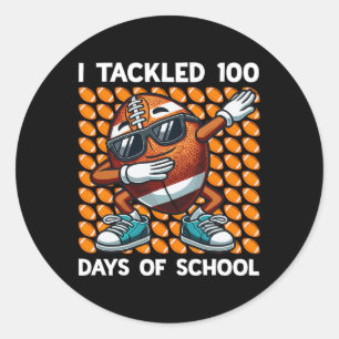 Ik heb 100 dagen van het Football van de school ge Ronde Sticker