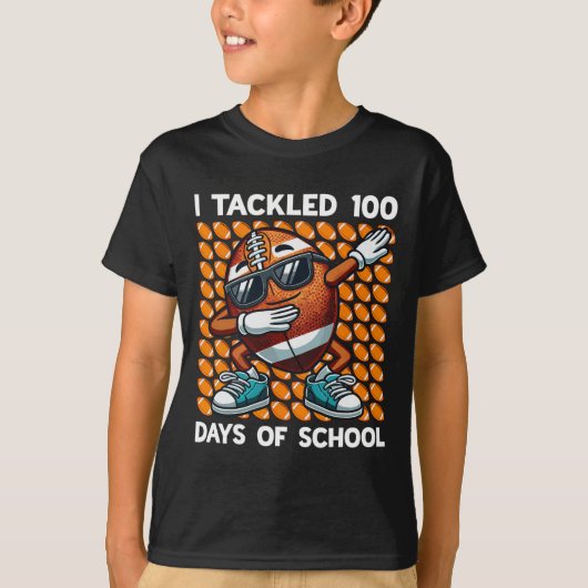 Ik heb 100 dagen van het Football van de school ge T-shirt (Voorkant)