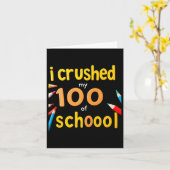 Ik heb 100 dagen van school 100ste dag van school kaart (Gele Bloem)