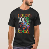 Ik heb 100 dagen van school Dino Rex Riding Monst  T-shirt (Voorkant)