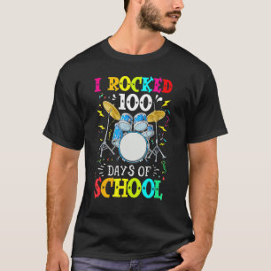 Ik heb 100 dagen van school Drums muziek 1 gerold T-shirt