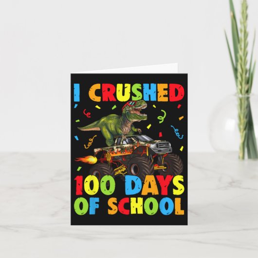 Ik heb 100 dagen van school grappige dinosaurus Mo Kaart (Voorkant)