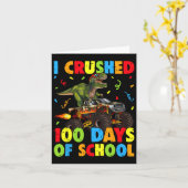 Ik heb 100 dagen van school grappige dinosaurus Mo Kaart (Gele Bloem)