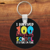 Ik heb 100 dagen van school overleefd, de Fine IM  Sleutelhanger (Voorkant)