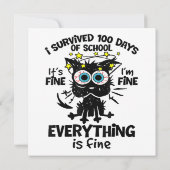 Ik heb 100 dagen van school overleefd Het is goed  Kaart (Achterkant)