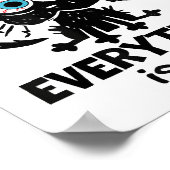 Ik heb 100 dagen van school overleefd Het is goed  Poster (Hoek)